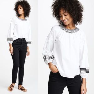 Joie Ric Rac Cotton Blouse